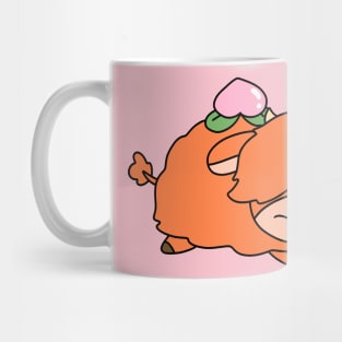 Peach Fruit Highland Cow Mug